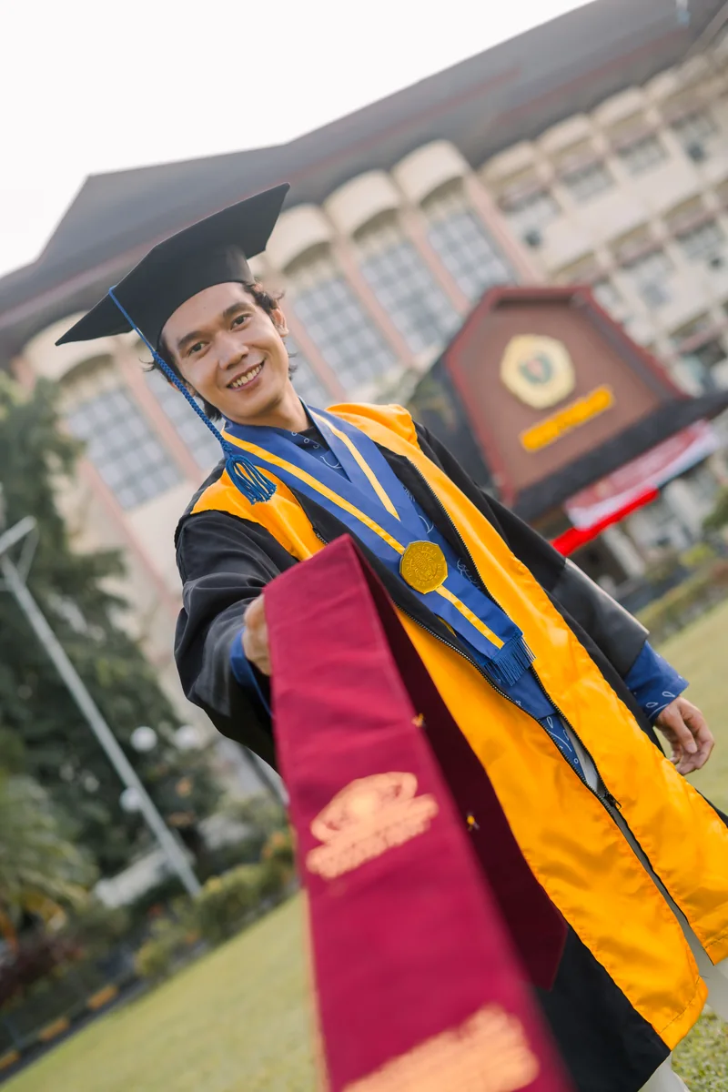 Graduation portrait outdoors